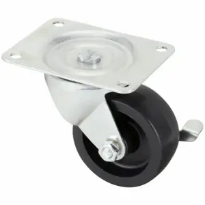 GRAINGER P2S-PB030G-P-SB Standard Plate Caster, 3 Inch Dia, 3 13/16 Inch Height, Swivel | CQ6YCT 440A70