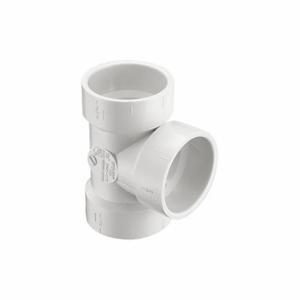 GRAINGER P441-060 Bull Nose Tee, Schedule Dwv, 6 Inch X 6 Inch X 6 Inch Fitting Pipe Size, White | CQ3ZXZ 56GX31