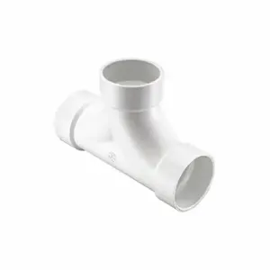 GRAINGER P448-040 Two-Way Cleanout Tee, Schedule DWV, 4 Inch x 4 Inch x 4 Inch Size Fitting Pipe Size, White | CQ3ZYR 56GX33