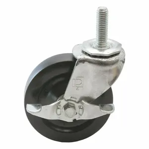 GRAINGER P5S-R030G-ST4-SB Threaded Stem Caster, 3 Inch Wheel Dia., 120 lbs. Capacity, 3/8-16 Inch Thread Size | CJ2HYD 489C43