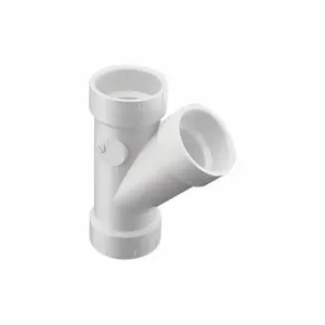 GRAINGER P600-040 Wye, Schedule Dwv, 4 Inch X 4 Inch X 4 Inch Fitting Pipe Size, White | CQ3ZYT 56GX25