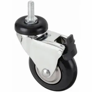 GRAINGER P7S-SRP030K-ST3-TB Single-Wheel Threaded Stem Caster, 3 Inch Wheel Dia, 175 Lb, 4 1/8 Inch Mounting Height | CQ7JQX 455T50