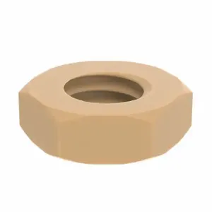 GRAINGER PK3816-NTS-01 Hex Nut, 3/8 16 Thread, 5/8 Inch Hex Width, 1/4 Inch Hex Height, PEEK, Not Graded | CQ2AJY 447J40