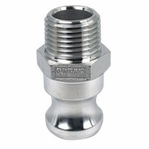 GRAINGER PLE115 Cam and Groove Adapter, 1/2 Inch Coupling Size, 1/2 Inch-14 Thread Size | CQ6BHR 55MV82