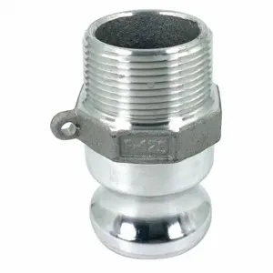 GRAINGER PLE33 Cam and Groove Adapter, 1 1/4 Inch Coupling Size, 1 1/4 Inch Hose Fitting Size | CP7ERR 55MV24