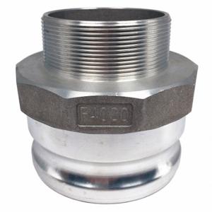 GRAINGER PLE38 Cam and Groove Adapter, 4 Inch Coupling Size, 4 Inch Hose Fitting Size | CP7EUY 55MV27