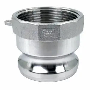 GRAINGER PLE87 Cam and Groove Adapter, 2 1/2 Inch Coupling Size, 2-1/2 Inch -8 Thread Size | CQ6BHV 55MV60