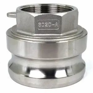 GRAINGER PLE88 Cam and Groove Adapter, 3 Inch Coupling Size, 2 Inch -11-1/2 Thread Size | CQ6BHX 55MV61