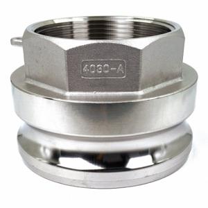 GRAINGER PLE89 Cam and Groove Adapter, 4 Inch Coupling Size, 3 Inch -8 Thread Size, 100 PSI | CQ6BJD 55MV62