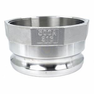 GRAINGER PLE91 Cam and Groove Adapter, 5 Inch Coupling Size, 5 Inch -8 Thread Size, 75 PSI | CQ6BJG 55MV64