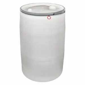 GRAINGER POLY55OHNATFIT Transport Drum, Polyethylene, 55 Gal, Lever Lock Ring, White/White, 2 Bung Holes | CQ3MZV 20UK93