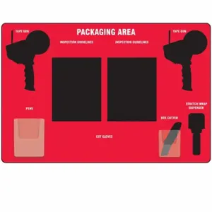 GRAINGER PSB720RDBK Shadow Board, 36 X 24 Inch, 24 Inch Height, 36 Inch Width, 0.236 Inch Depth | CP8XME 803HF3