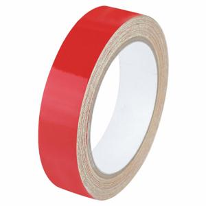 GRAINGER RF1RD Floor Marking Tape, Reflective, Solid, Red, 1 Inch x 30 ft, 5.5 mil Tape Thick | CP9PTG 452D46
