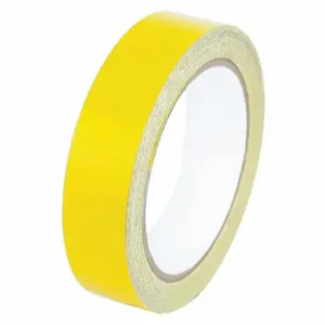 GRAINGER RF1YL Floor Marking Tape, Reflective, Solid, Yellow, 1 Inch x 30 ft, 5.5 mil Tape Thick | CP9PUC 452D63