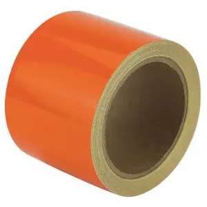 GRAINGER RF3OR Floor Marking Tape, Reflective, Solid, Orange, 3 Inch x 30 ft, 5.5 mil Tape Thick | CP9PTF 452C47