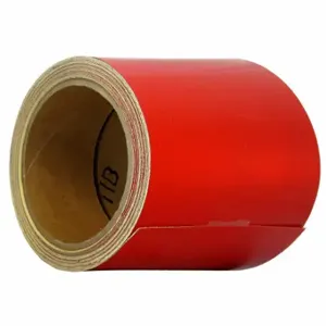 GRAINGER RF4RD Floor Marking Tape, Reflective, Solid, Red, 4 Inch x 30 ft, 5.5 mil Tape Thick | CP9PTQ 452D66