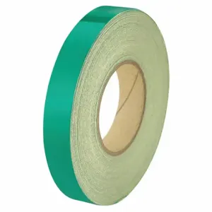 GRAINGER RF5GN Floor Marking Tape, Reflective, Solid, Green, 1 Inch x 150 ft, 5.5 mil Tape Thick | CP9PVF 452C15