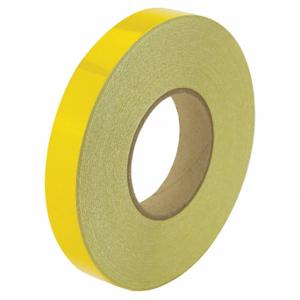 GRAINGER RF5YL Floor Marking Tape, Reflective, Solid, Yellow, 1 Inch x 150 ft, 5.5 mil Tape Thick | CP9PUB 452C12