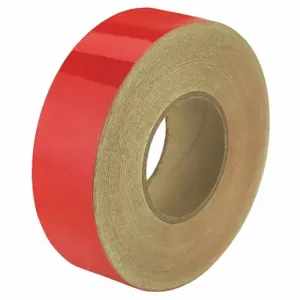 GRAINGER RF6RD Floor Marking Tape, Reflective, Solid, Red, 2 Inch x 150 ft, 5.5 mil Tape Thick | CP9PTK 452C18