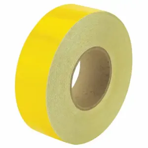 GRAINGER RF6YL Floor Marking Tape, Reflective, Solid, Yellow, 2 Inch x 150 ft, 5.5 mil Tape Thick | CP9PUE 452C17