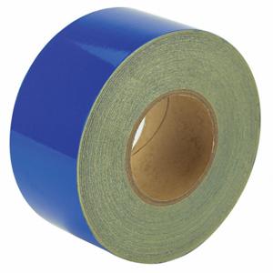 GRAINGER RF7BL Floor Marking Tape, Reflective, Solid, Blue, 3 Inch x 150 ft, 5.5 mil Tape Thick | CP9PRY 452C23
