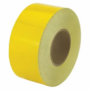 GRAINGER RF7YL Floor Marking Tape, Reflective, Solid, Yellow, 3 Inch x 150 ft, 5.5 mil Tape Thick | CP9PUG 452C21