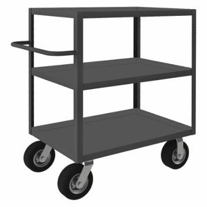 GRAINGER RIC-243645-3-ALU-95 Instrument Cart With Lipped Metal Shelves, 1200 Lb Load Capacity, 36 Inch X 24 Inch | CQ2MEF 49Y462