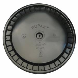 GRAINGER ROP2100CVR-SN-BK Plastic Pail Lid, Snap-On, 12 1/4 Inch OverallDia, Black, Plastic, FDA Compliant | CQ7DUA 49EN31