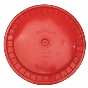 GRAINGER ROP2100CVR-SN-R Plastic Pail Lid, Snap-On, 12 1/4 Inch OverallDia, Red, Plastic, FDA Compliant | CQ7DUD 49EN67