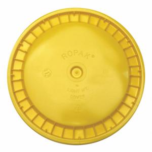 GRAINGER ROP2100CVR-SN-Y Kunststoff-Eimerdeckel, aufsteckbar, 12 1/4 Zoll Gesamtdurchmesser, gelb, Kunststoff, FDA-konform | CQ7DUG 49EN71