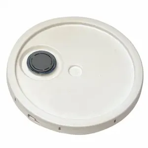 GRAINGER ROP2100CVR-TT-W-S Plastic Pail Lid, Gasketed/Snap-On/Tear Tab With Spout, 12 1/4 Inch OverallDia | CQ7DTN 49EN45