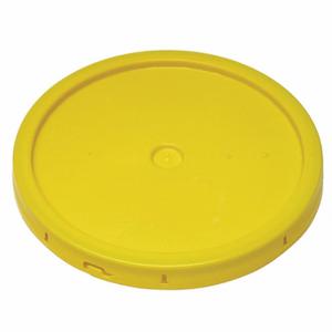 GRAINGER ROP2100CVR-TT-Y Plastic Pail Lid, Gasketed/Snap-On/Tear Tab, 12 1/4 Inch OverallDia, Yellow | CQ7DTX 49EN73