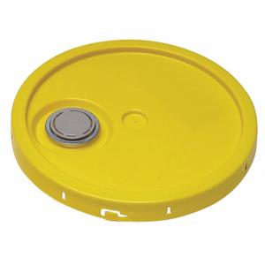 GRAINGER ROP210CVR0F-TT-Y Plastic Pail Lid, Gasketed/Snap-On/Tear Tab With Spout, 12 1/4 Inch OverallDia | CR3GJG 49EN72
