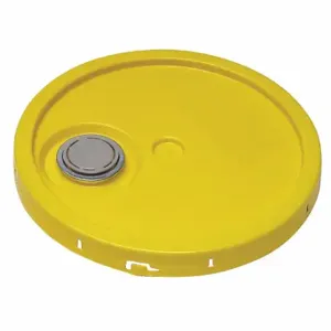 GRAINGER ROP210CVR0F-TT-Y Plastic Pail Lid, Gasketed/Snap-On/Tear Tab With Spout, 12 1/4 Inch OverallDia | CR3GJG 49EN72