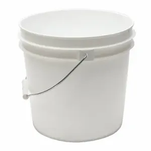 GRAINGER ROP2120-WM Pail, 2 gal, Open Head, Plastic, 9 3/8 in, 9 1/2 Inch OverallHeight, Round, White | CQ3MYZ 49EN50