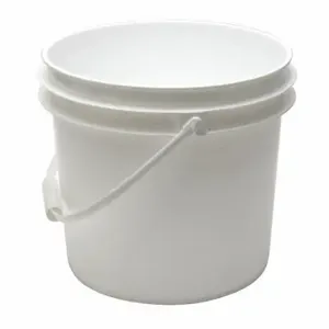 GRAINGER ROP2135-WP Pail, 3.5 gal, Open Head, Plastic, 12 3/8 in, 11 1/8 Inch OverallHeight, Round, White | CQ3MZD 49EN26