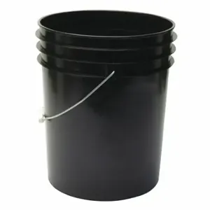 GRAINGER ROP2150BK-M Pail, 5 gal, Open Head, Plastic, 12 3/8 in, 14 3/4 Inch OverallHeight, Round, Black | CQ3MZE 49EN34