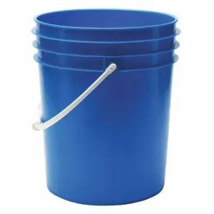 GRAINGER ROP2150BL-P Pail, 5 gal, Open Head, Plastic, 12 3/8 in, 14 3/4 Inch OverallHeight, Round, Blue | CQ3MZF 49EN55