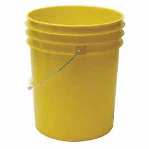 GRAINGER ROP2150Y-M Pail, 5 gal, Open Head, Plastic, 12 3/8 in, 14 3/4 Inch OverallHeight, Round, Yellow | CQ3MZM 49EN70