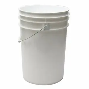 GRAINGER ROP2160W-M Pail, 6 gal, Open Head, Plastic, 12 3/8 in, 17 5/8 Inch OverallHeight, Round, White | CQ3MZN 49EN27