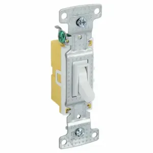 GRAINGER RS115W Wall Switch, Toggle Switch, Single Pole, White, 15 A, Push In/Screw Terminals Terminals | CP9EGZ 52HF16