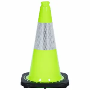 GRAINGER RS45015C-L3M6 Traffic Cone, Not Approved for Roadway Use, Reflective, Grip Top With Black Base | CQ7QZY 53WN53