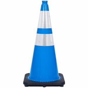 GRAINGER RS70032C-BLUE3M64 Traffic Cone, Not Approved for Roadway Use, Reflective, Grip Top With Black Base | CQ7RAA 53WN59