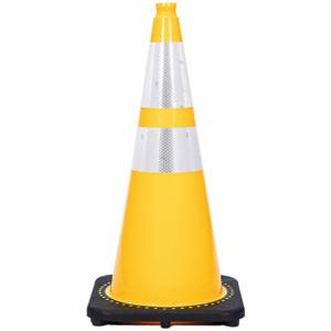 GRAINGER RS70032C-YELLOW3M64 Traffic Cone, Not Approved for Roadway Use, Reflective, Grip Top With Black Base | CQ7QZZ 53WN64