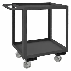 GRAINGER RSC-1824-2-95 Steel Flat Handle Utility Cart, 1200 Lbs. Load Capacity, No. of Shelves 2 | CD2KNP 19G933