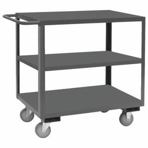 GRAINGER RSC-1830-3-ALD-95 Utility Cart With Flush Metal Shelves, 1200 Lb Load Capacity, 30 Inch X 18 Inch | CP9RWD 423P54