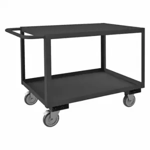 GRAINGER RSC-243630-2-TLD-6PO-95 Utility Cart With Lipped And Flush Metal Shelves, 1200 Lb Load Capacity, Steel | CP9RWG 35V959