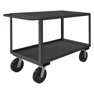 GRAINGER RSC-244836-2-TLD-8PO-95 Utility Cart With Lipped & Flush Metal Shelves, 3000 lb Load Capacity, Steel, Std | CP9RWM 35W001