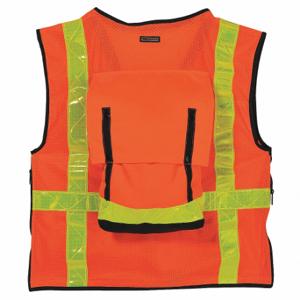 GRAINGER S3010/L High Visibility Vest, ANSI Class 2, U, L, Lime, Polyester, Snaps | CQ2ENF 9XRG7