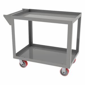 GRAINGER SC-2436-2 Utility Cart With Lipped Metal Shelves, 1500 Lb Load Capacity, 24 Inch X 36 Inch | CP9RWP 40LF23